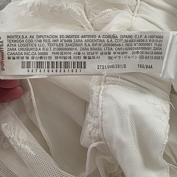 Zara Woman Cream Lace Crochet Skirt With Pockets, S - Picture 11 of 13